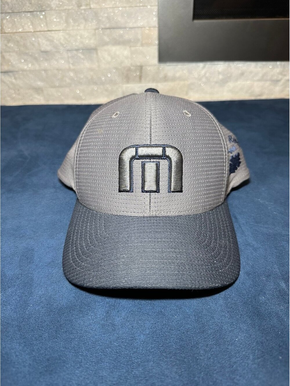 TravisMathew Fair Oaks Ranch Golf Hat Gray Blue Snapback Cap